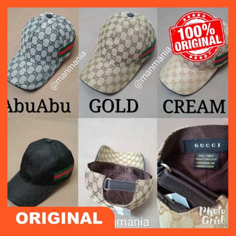 Topi Ala Korea topi gucci dengan lapisan kain (premium tanpa box)