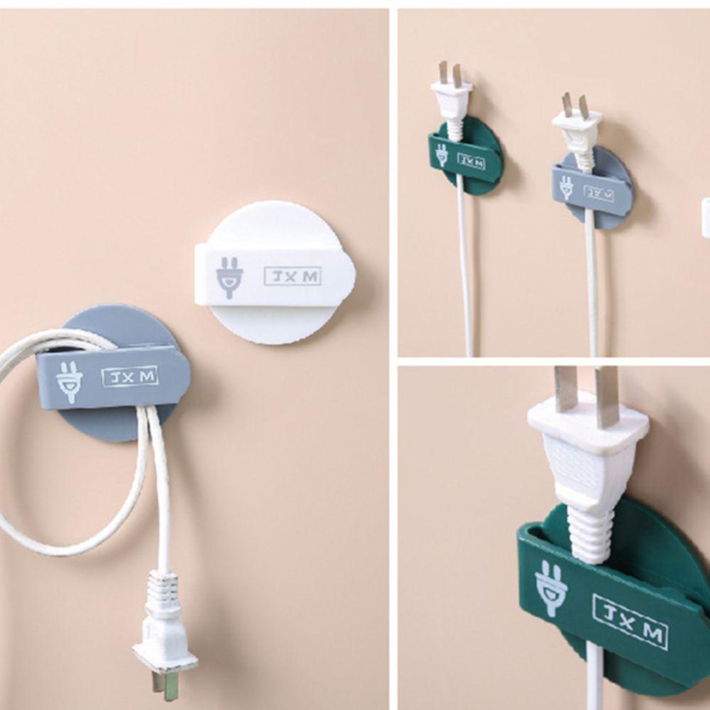 R-flower Holder Kabel Power Plug Universal Motif Bunga Dengan Perekat Untuk Dapur