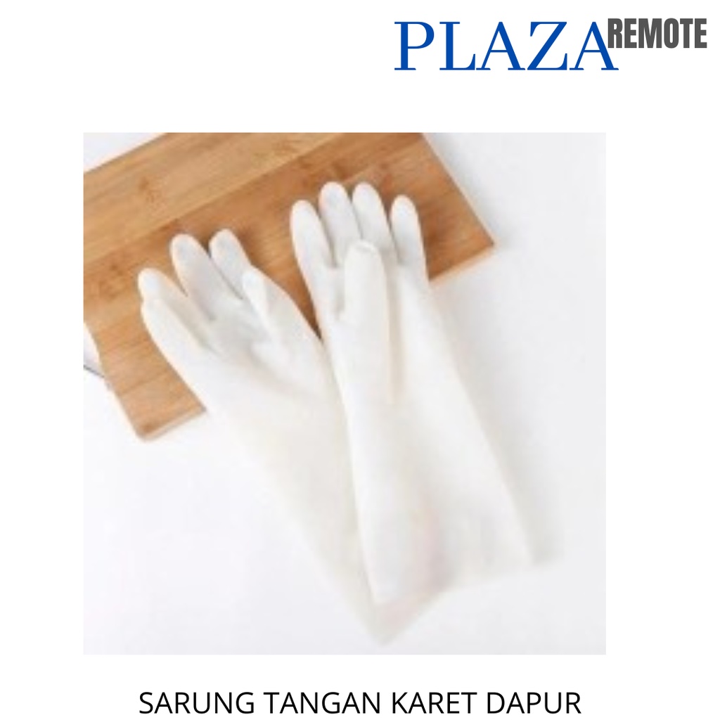 SARUNG TANGAN KARET LATEX PUTIH PERLENGKAPAN DAPUR PANJANG DAPAT DICUCI PUTIH