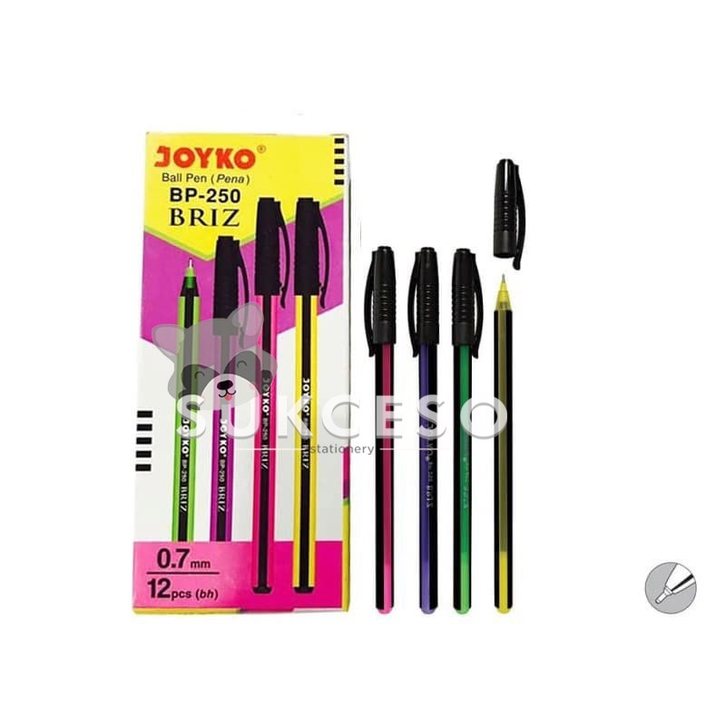 

DIJUAL LUSINAN Joyko Pulpen BP 250 Briz (Black) 0.7mm / Pulpen Murah Berkualitas