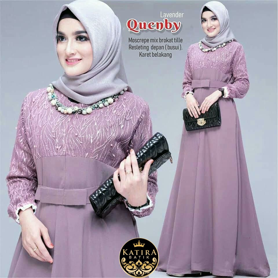 GAMIS WANITA  ADA JUMBO LD 110 GAMIS QUENBY GAMIS PESTA TILE BRUKAT BUSUI FRIENDLY GAMIS WANITA GAMI