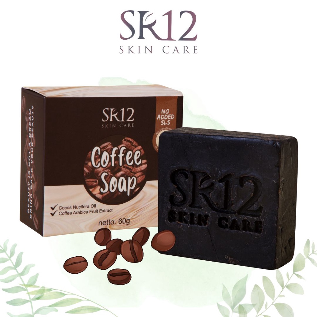 Sabun SR12 Kopi Sabun Wajah Menghilangkan Flek Hitam Pembersih Muka Coffee Soap SR12 Herbal Skincare Aman BPOM Perawatan Cowok S94b