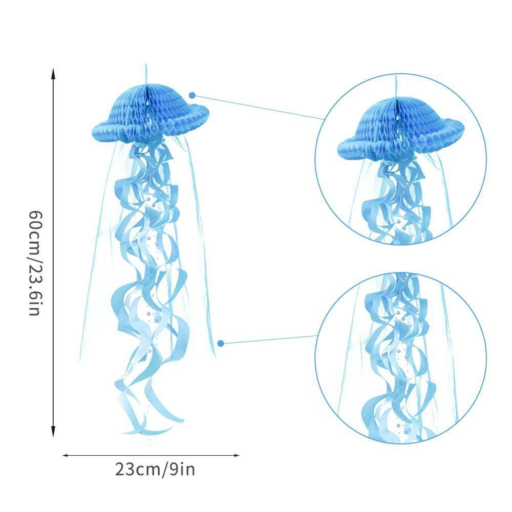 [Elegan] Ubur-ubur Kertas Lentera Gelembung DIY Bawah Laut Pesta Ulang Tahun Perlengkapan Pesta Mermaid Dekorasi