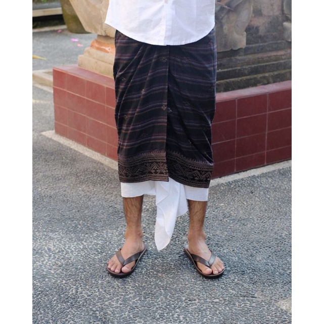 Saput Endek Kombinasi Bordir / Busana Adat Bali / Busana Adat Bali Pria / Pakaian Adat Bali