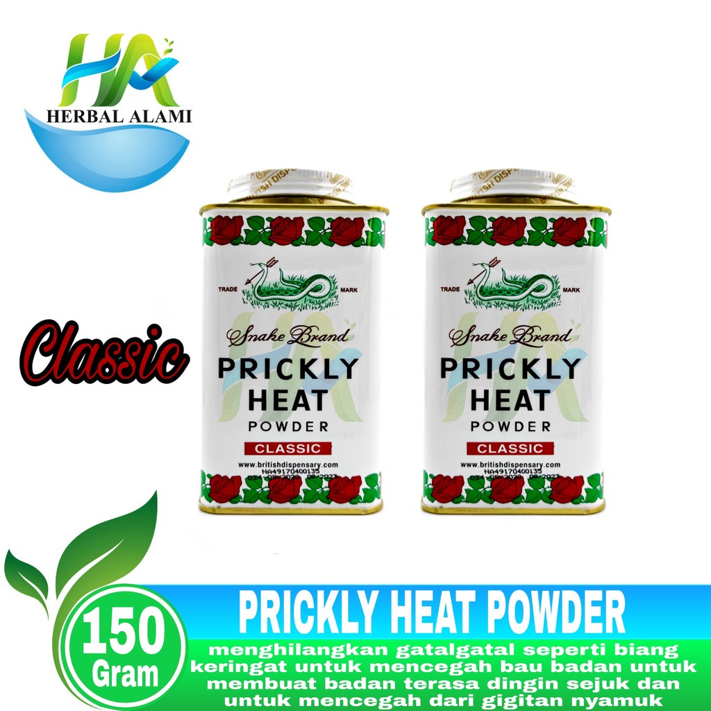 Prickly Heat CLASIC Powder 150gr Cap Ular - Biang keringat