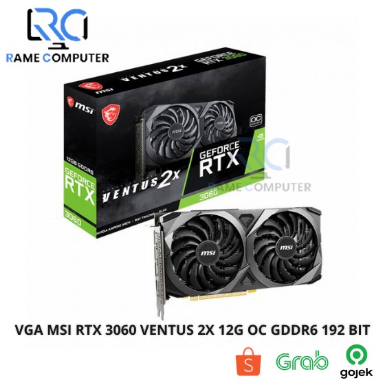 VGA MSI RTX 3060 VENTUS 2X 12G OC GDDR6 192 BIT - RTX3060 12GB