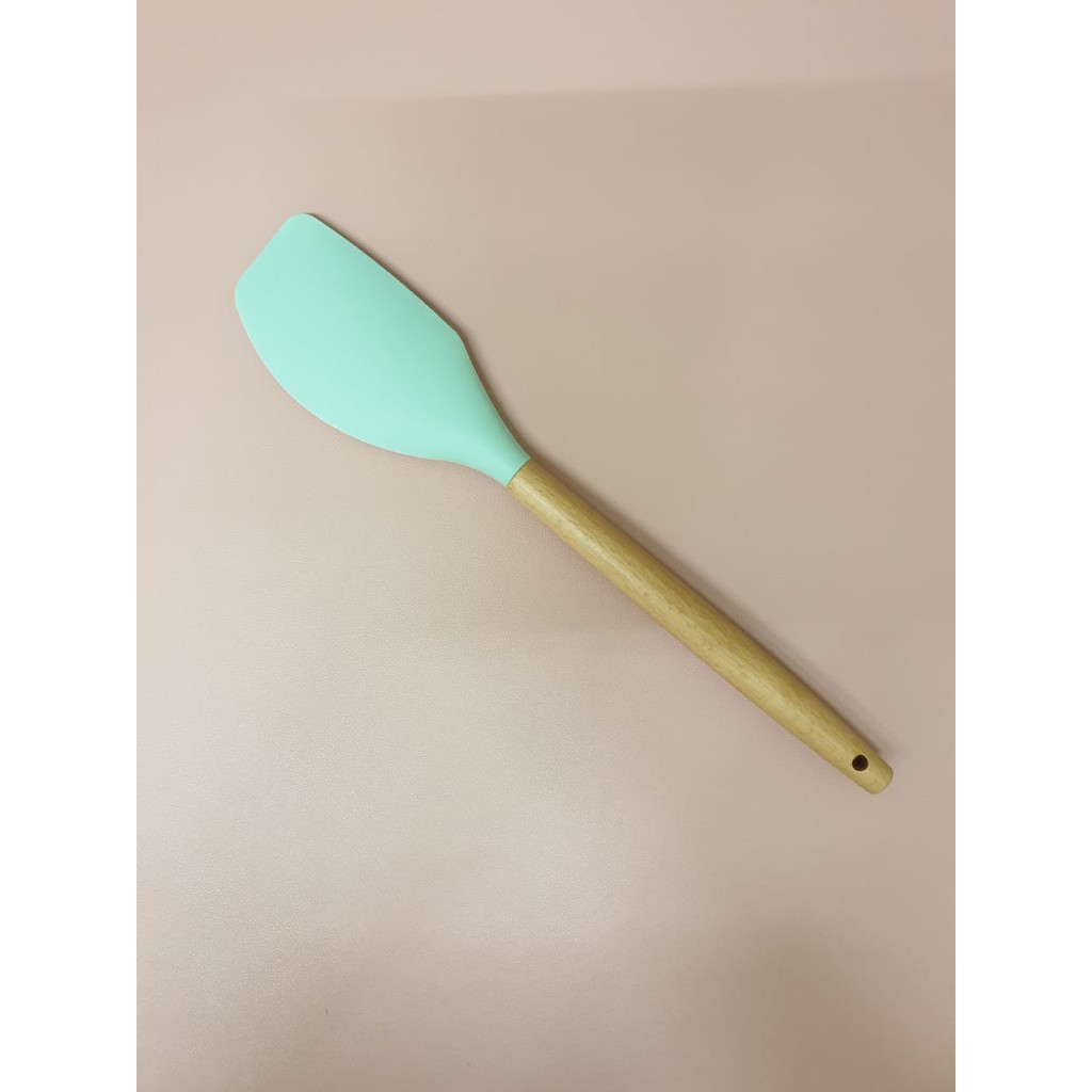 Spatula Wood Handle Silicone Sutil Silikon Gagang Kayu