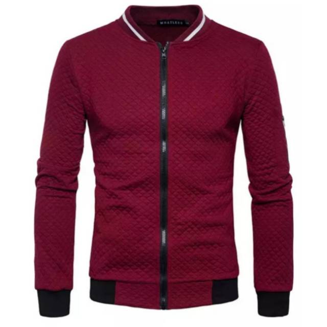 switer pria bomber quilting