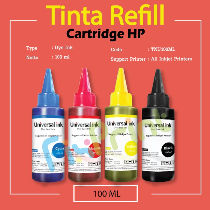 Paket Tinta Refill Cartridge HP 802 infus Printer 1000 2000 3000 1050 FPS609