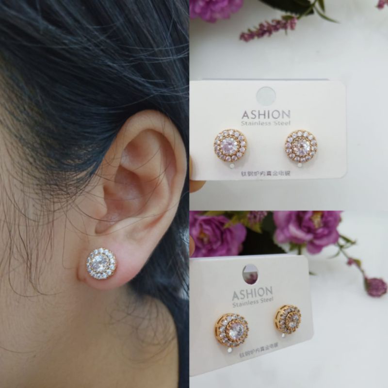 Anting Giwang Wanita Berlian Imitasi Blink Fashionanable