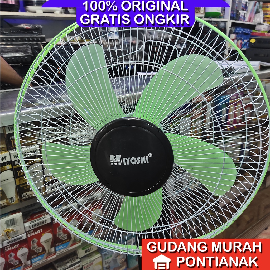 Kipas Angin Hijau YASAKA 3Sayap  / Miyoshi 5sayap 16 inch kipas Adem dan laju stand fan 16&quot;