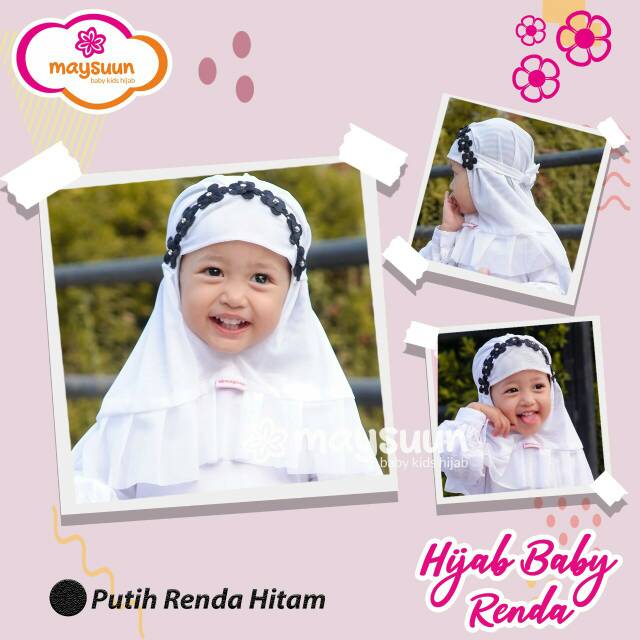 Hijab baby renda by maysuun baby kids hijab