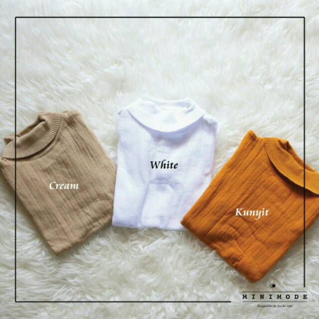 turtelneck Sweater short (rajut lengan pendek wanita)