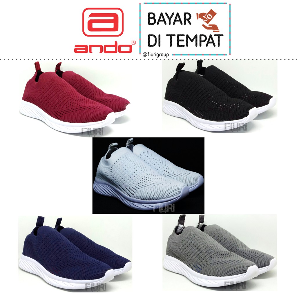 FIURI - ANDO ORIGINAL - MURILLO 39-44 MERAH - SEPATU SNEAKERS PRIA - SEPATU OLAHRAGA PRIA - SEPATU KNIT RAJUT PRIA - SEPATU JOGGING PRIA - SEPATU SPORT - SEPATU SLIP ON PRIA - SEPATU KETS PRIA - SEPATU KAOS KAKI - SEPATU BERNAFAS - EPATU COWOK