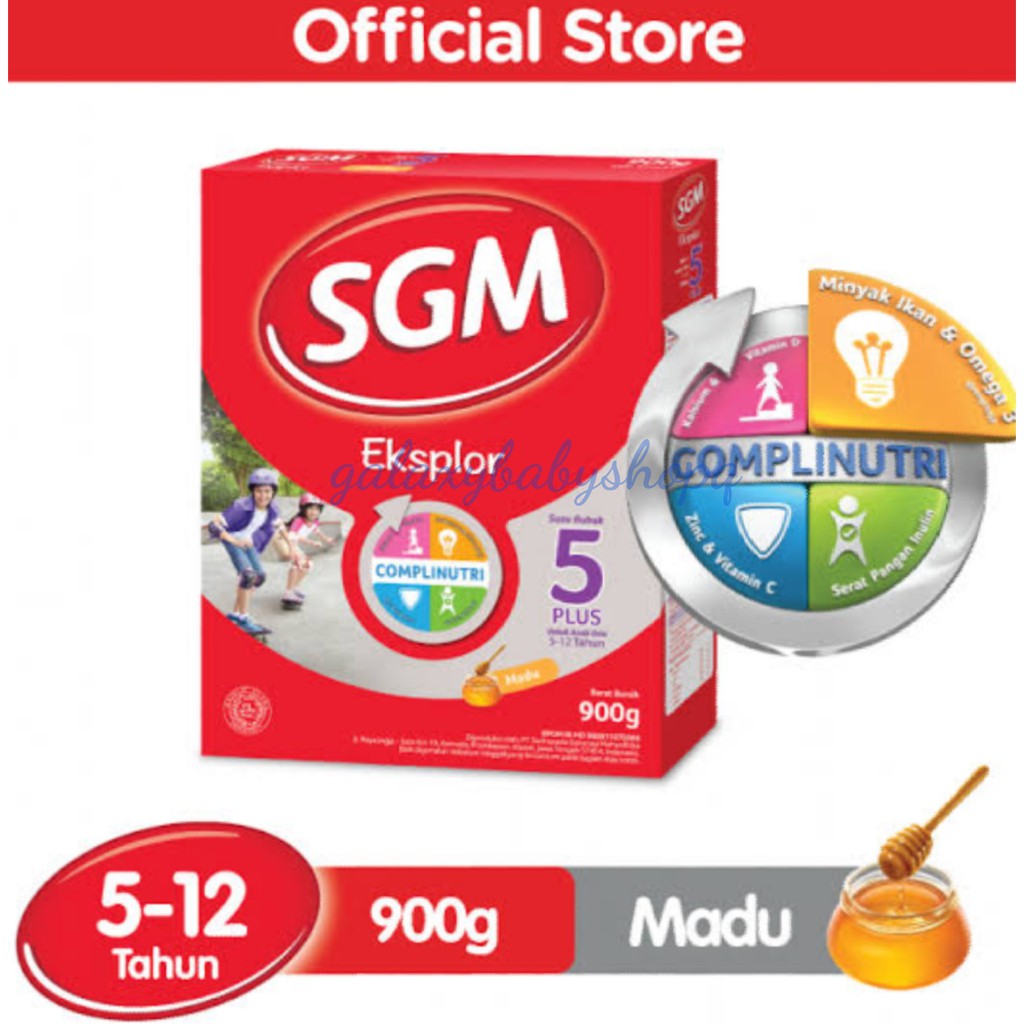 SGM 5+ 900gr Madu, Coklat