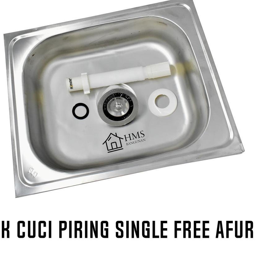 ♫ BAK CUCI PIRING STAINLESS / SINK CUCI PIRING / BAK CUCI PIRING 1 LUBANG / BAK CUCI PIRING FREE AFU