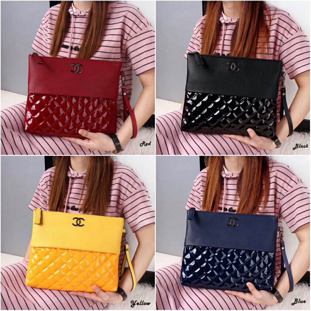 Chanel o case vanity clutch combination letaher 10022