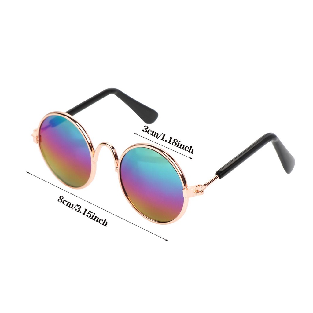 TOP Kacamata Kucing Perlengkapan Hewan Peliharaan Refleksi Vintage Sunglasses