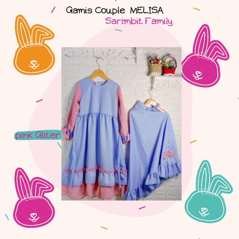 BAJU GAMIS ANAK BROKAT/BRUKAT COUPLE REMAJA DAN DEWASA SET KERUDUNG SYARI