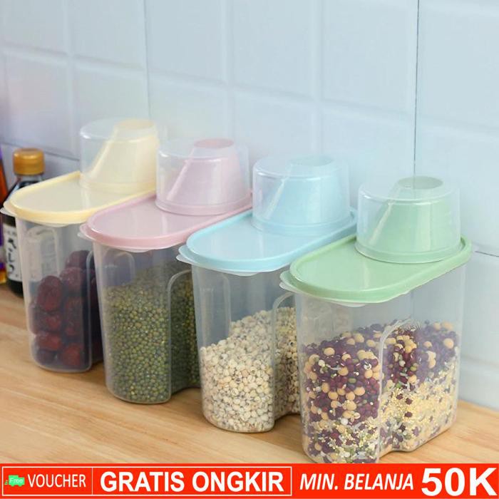 GS8 Biru Toples Wadah Penyimpanan Makanan Food Storage Container 2.5L 1Pcs Otherhouse H1211