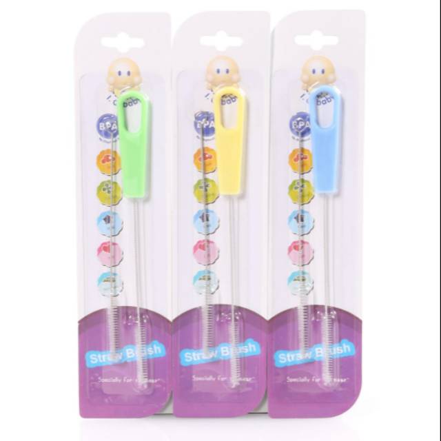 IQ BABY 1set Sikat Sedotan isi 2pcs