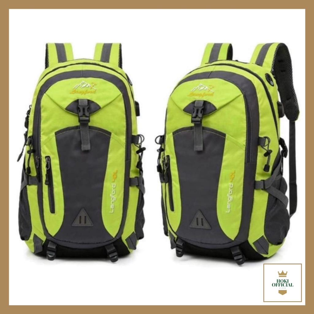 [COD] Tas Gunung Pria Carrier 40L Warna Hitam Kapasitas Besar Ransel Outdoor Mendaki Gunung Hiking Camping Tas Pria HokiOfficial
