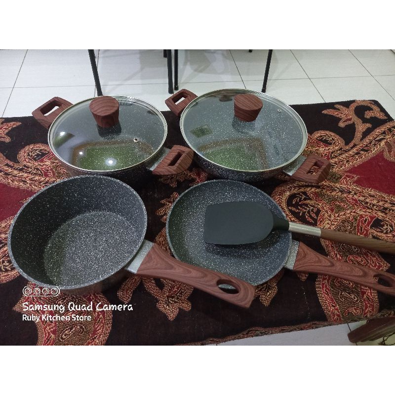 Set Panci Teflon Marble Anti Lengket Cypruz