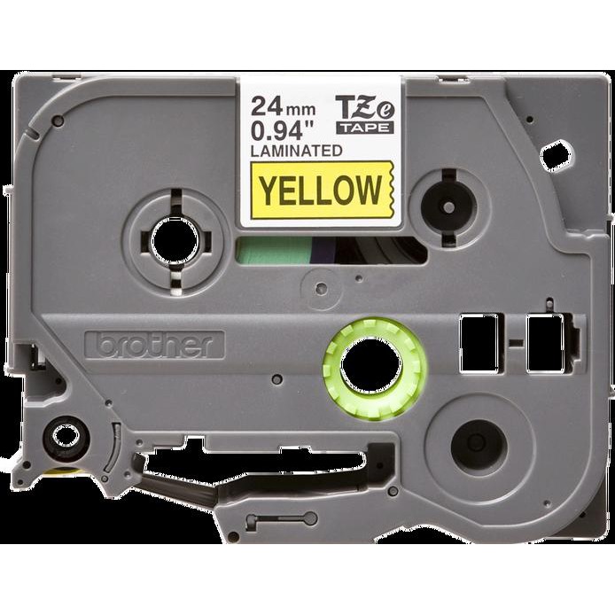 

BROTHER TZE-651 24MM PTOUCH TAPE LABEL BARCODE TZE651 BLACK ON YELLOW
