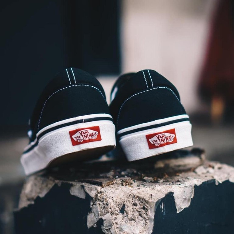 [BNIB] BEST SELLLER !!! TERMURAH  VANS SLIPON BLACK WHITE-7