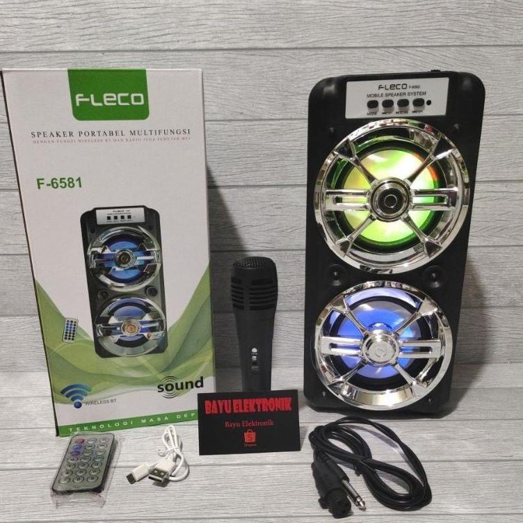 Musik Box Bluetooth Fleco  Terbaru  phone Karaoke Super Bass /Speaker Bluetooth 7M8