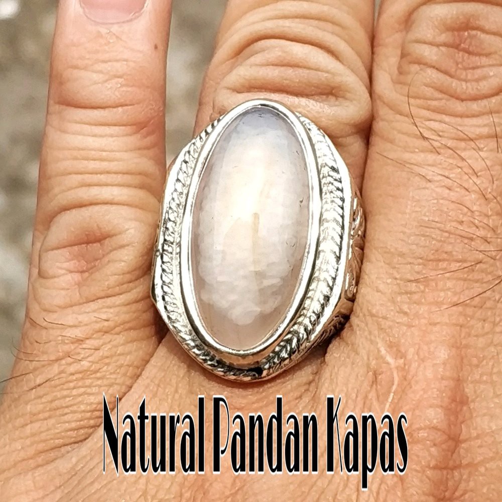 CINCIN BATU AKIK NATURAL PANDAN KAPAS SERAT BETOK