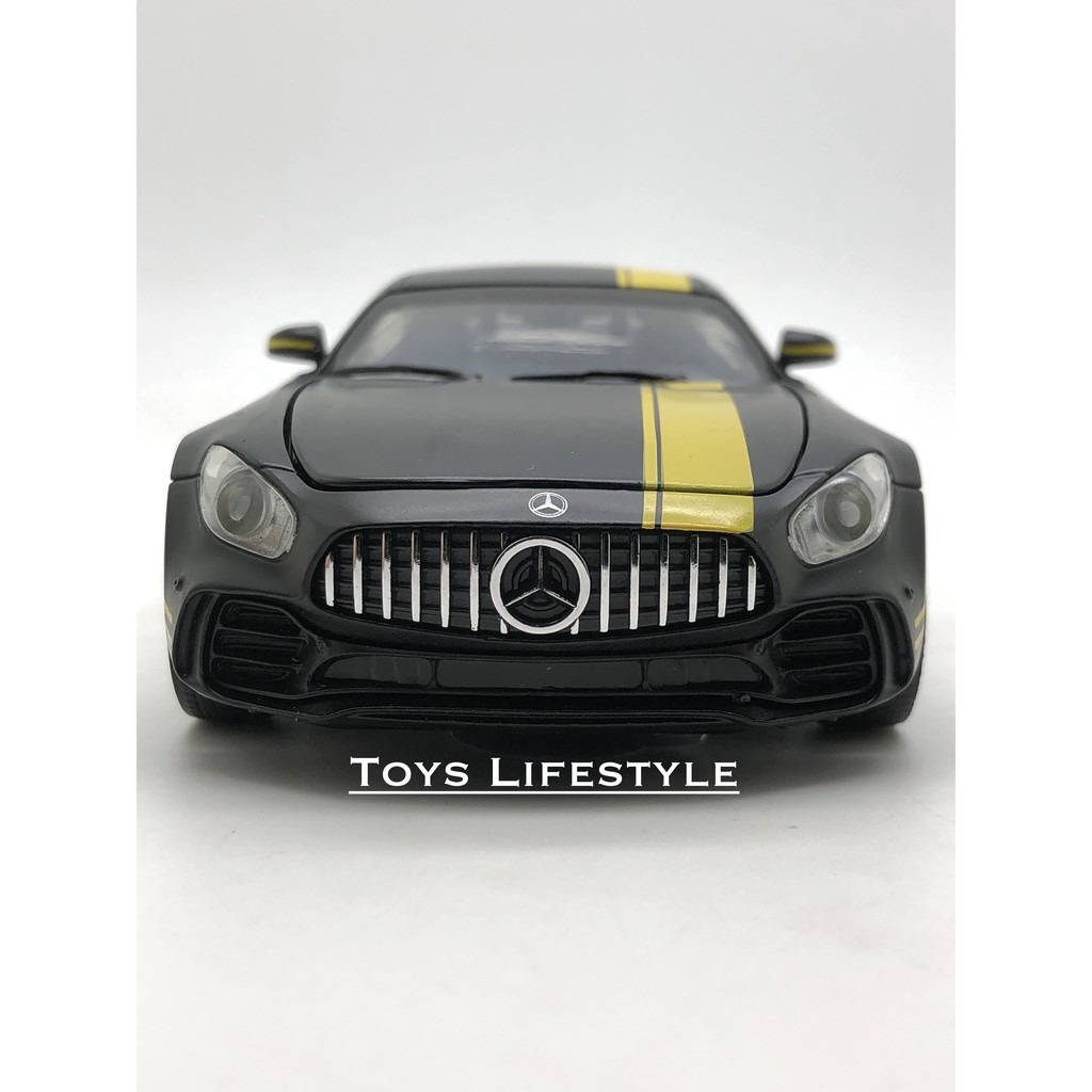 Miniauto Diecast - Mercedes Benz AMG GTR Skala 1:32 (Garis Kuning)