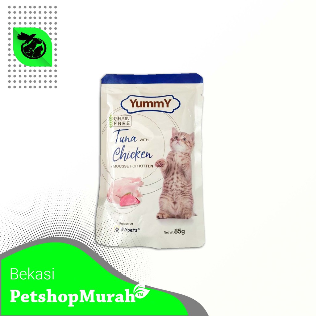 Makanan Kucing Yummy Pouch Basah 85 Gram Wet Cat Food All Var Sachet 85gr