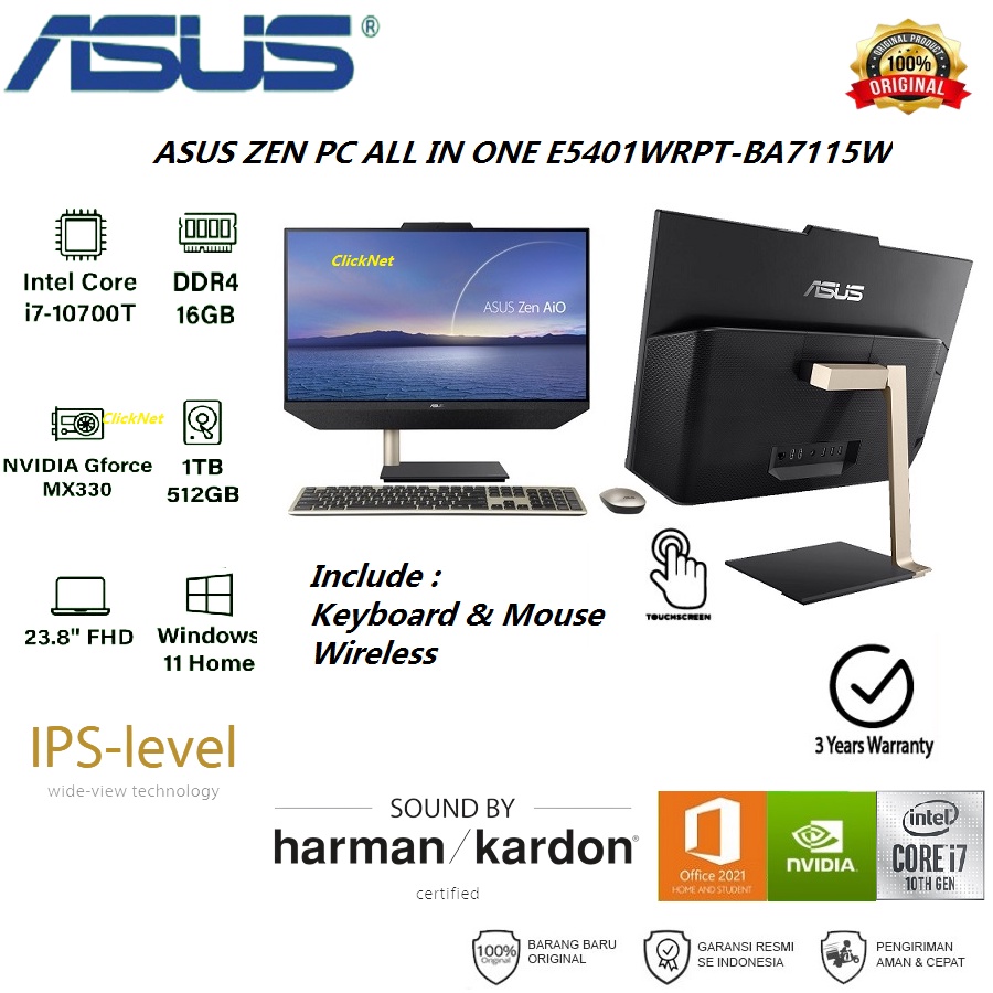 Jual Asus Zen Pc Aio E5401wrpt Ba7115w I7 t 16gb 1tb 512gb Ssd Mx330 Win11 Shopee Indonesia