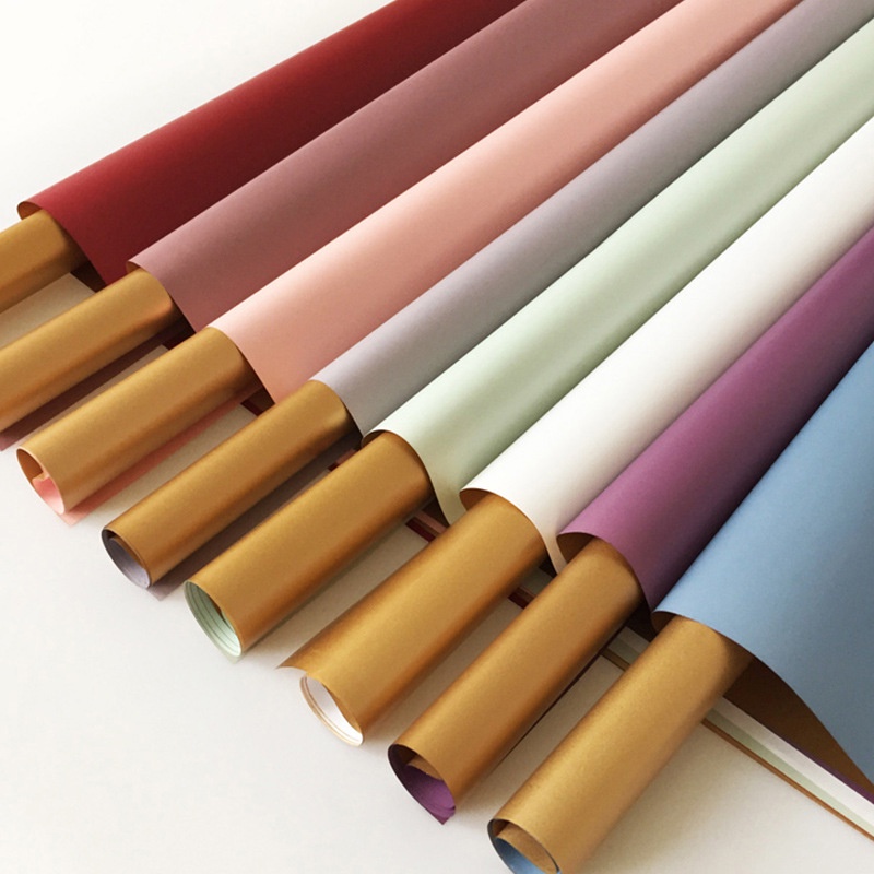 KB02 FLOWER WRAPPING KOMBINASI 2 WARNA CELLOPHANE WATERPROOF KERTAS BUKET BUNGA [1KG=108 PCS]