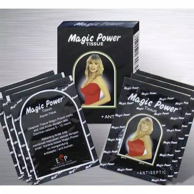 Tissue Magic Power Original isi 6 sachet / Magic Power Tissue / Tissue Magic / Tissue Magic Hitam