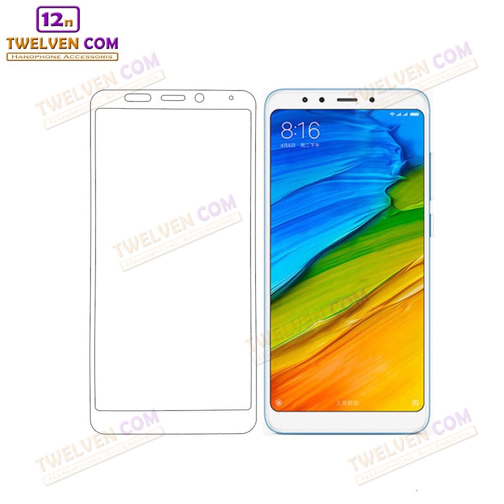 [FLASH SALE] zenBlade 5D Full Cover Tempered Glass Xiaomi Redmi 5+ Plus - Putih