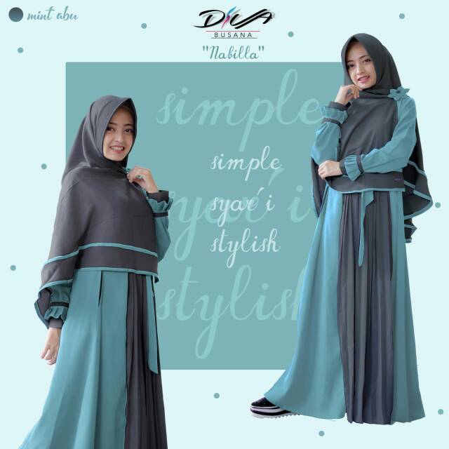 Nabilla Gamis Wolfis Syari by Diva Busana