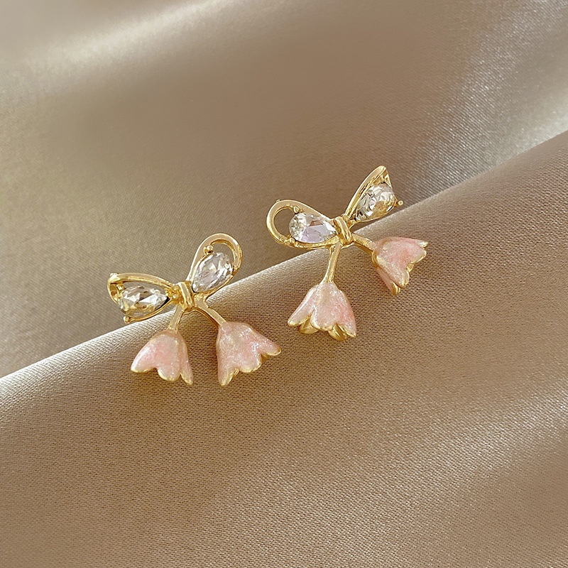 Anting Stud Serbaguna Bentuk Bunga Tulip