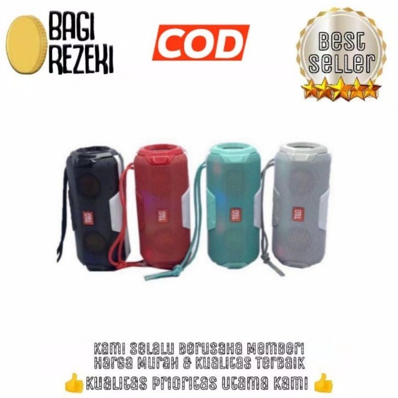 Speaker Bluetooth TG143 LED Super Bass Speaker Wireless Portable TG 143