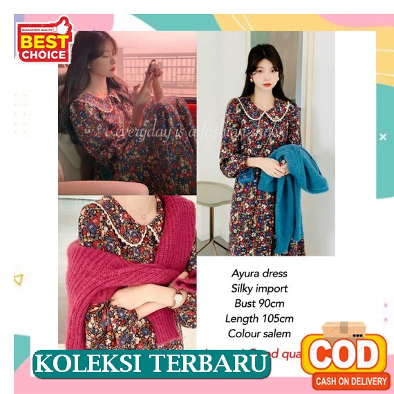 Baju Dress Pesta Natal Wanita Remaja Korea Party Kondangan Murah Ow100 Dres Citra Hijau Botol Dres M