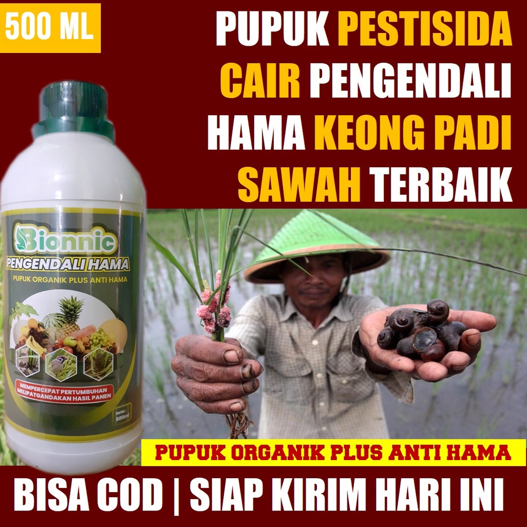 PROMO Obat Semprot Pengendali Hama Keong Alami BIONNIC 500 ML - Pupuk Cair Pengendali Hama Keong Per