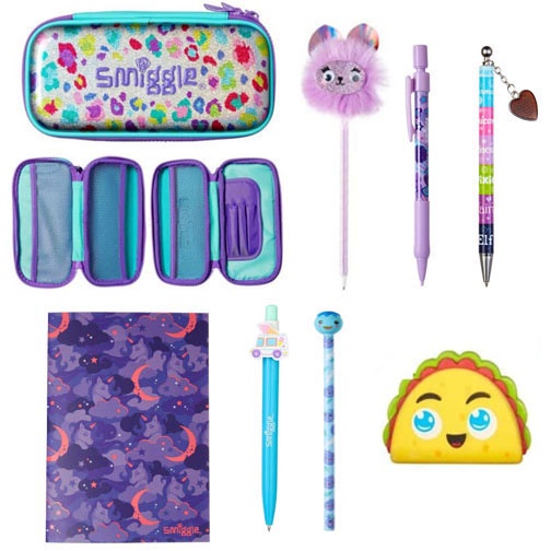 

Smiggle Double Hardtop Pencilcase Original Isi
