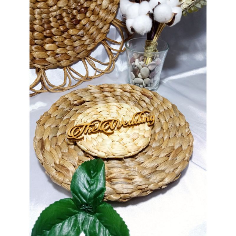 Tulisan Kayu The wedding Hiasan Mahar