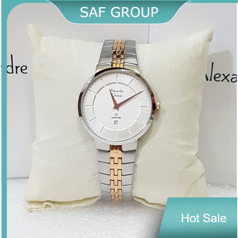 JAM TANGAN WANITA ALEXANDRE CHRISTIE AC 8565 / AC8565 SILVER COMBI ORIGINAL by plp