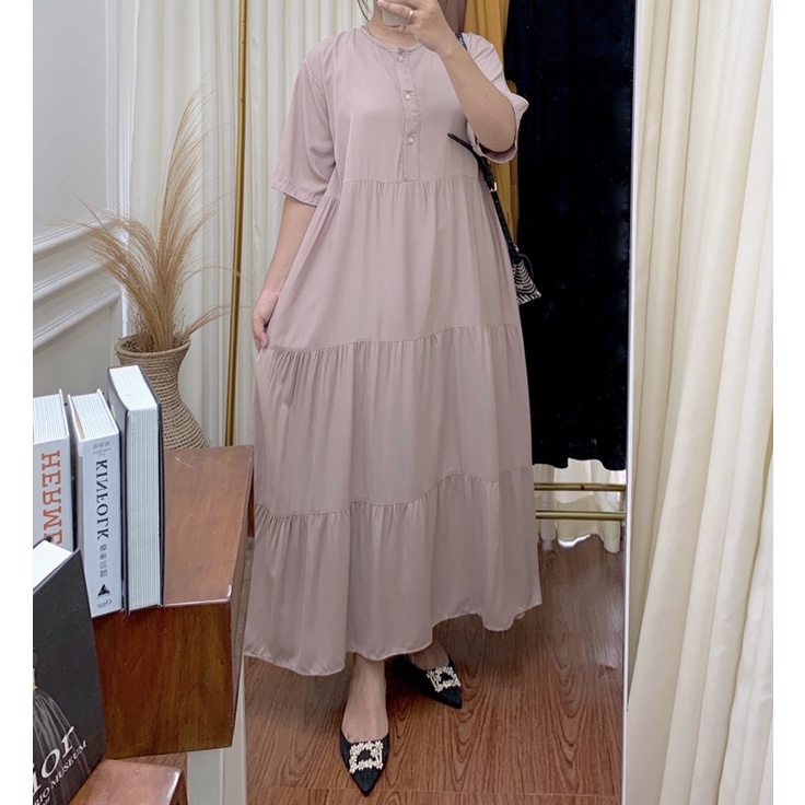 DRESS ICHANA RAYON TWILL // DRESS LENGAN PENDEK