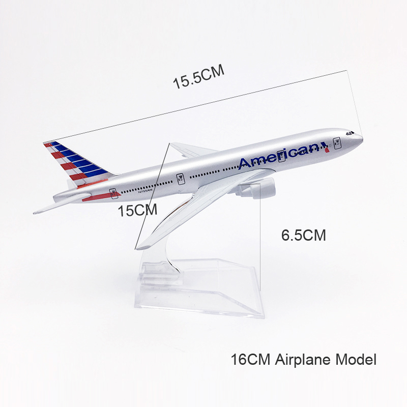 Boeing 777 Model Pesawat Airline B777 Die Cast Bahan Metal Alloy Ukuran 16CM