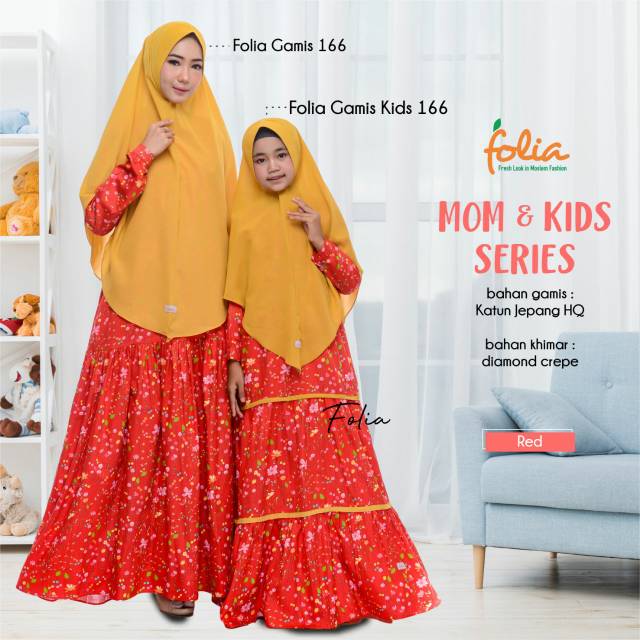 Gamis FOLIA FG 166 NANDA Set KHIMAR ( gamis anak )