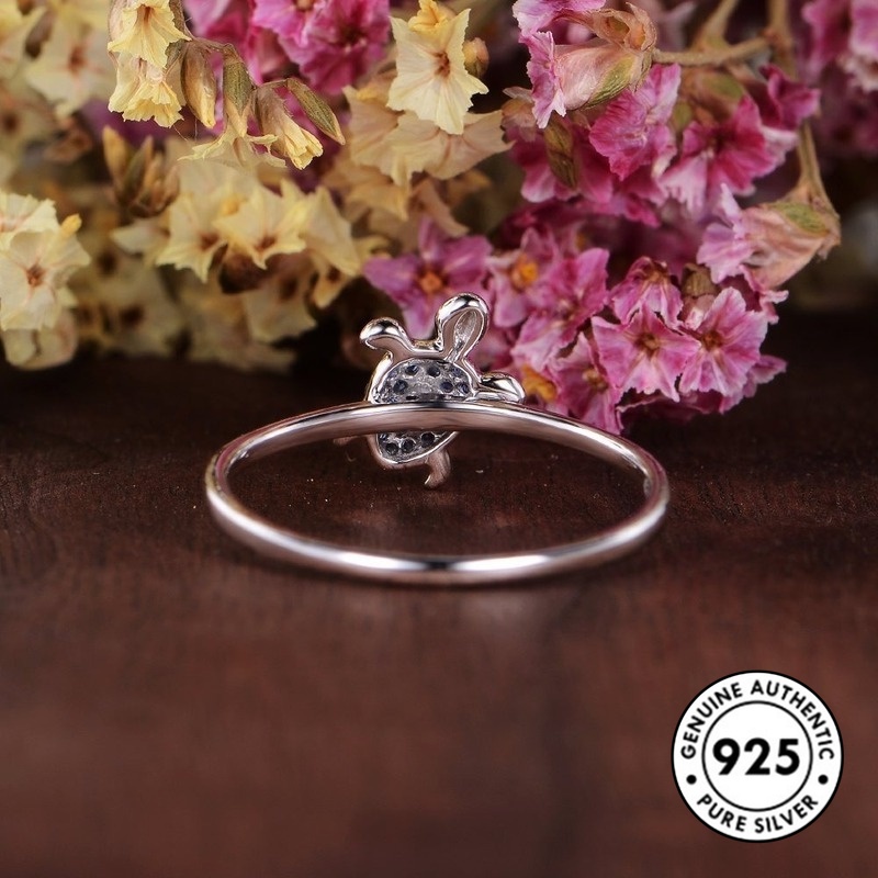 Cincin Sterling Silver 925 Model Kura-Kura Dengan Sapphire Untuk Wanita