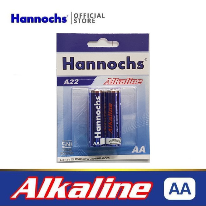 Batre / Baterai / Battery Hannochs Alkaline AA isi 2 pcs